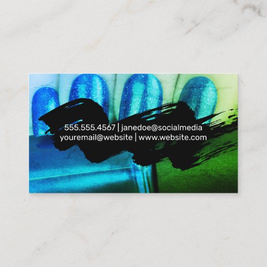 Carte De Visite Ongles manucurés peints (Dos)