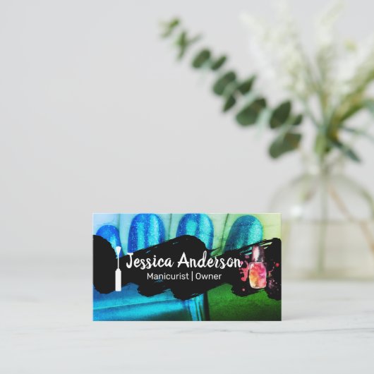 Carte De Visite Ongles manucurés peints | Salon (Debout devant)
