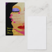 Carte De Visite Ongles roses (Devant / Derrière)