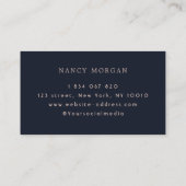 Carte De Visite Ongles Typographie Gras rose blush (Dos)