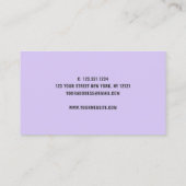 Carte De Visite Ongles violettes noires de marbre blanc (Dos)