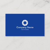 Carte De Visite Onglet Couleur - Marine - Symbole d'ouverture blan (Dos)