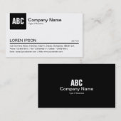 Carte De Visite Onglet Couleur - Noir (Devant / Derrière)