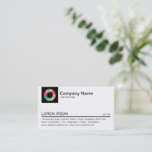 Carte De Visite Onglet Couleur - Noir - Symbole d'ouverture couleu (Debout devant)