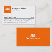 Carte De Visite Onglet Couleur - orange (Devant / Derrière)