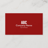 Carte De Visite Onglet Couleur - Rouge rubis (Dos)