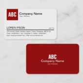 Carte De Visite Onglet Couleur - Rouge rubis (shell) (Devant / Derrière)