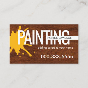 Carte De Visite Onglet de nom de peinture minimaliste simple