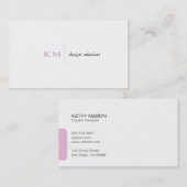 Carte De Visite Onglet Ligne de diviseur (rose) (Devant / Derrière)