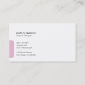 Carte De Visite Onglet Ligne de diviseur (rose) (Dos)