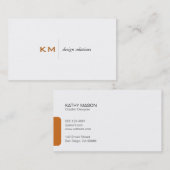 Carte De Visite Onglet Ligne de diviseur (sienne brûlée) (Devant / Derrière)