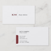 Carte De Visite Onglet Ligne de diviseur (valeur rose) (Devant / Derrière)