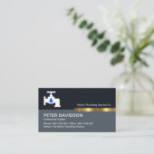 Carte De Visite Onglet Plaques bleues - Plumbing or (Debout devant)