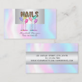 Carte De Visite Onglet professionnel moderne fille Holographie pol (Devant / Derrière)