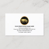 Carte De Visite Onglet Truck Gold Frame élégant (Dos)