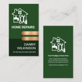 Carte De Visite Onglets de bronze de la couche d'émeraude (Devant / Derrière)