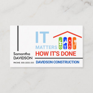 Carte De Visite Onglets de l'outil Handyman de cadre spécial