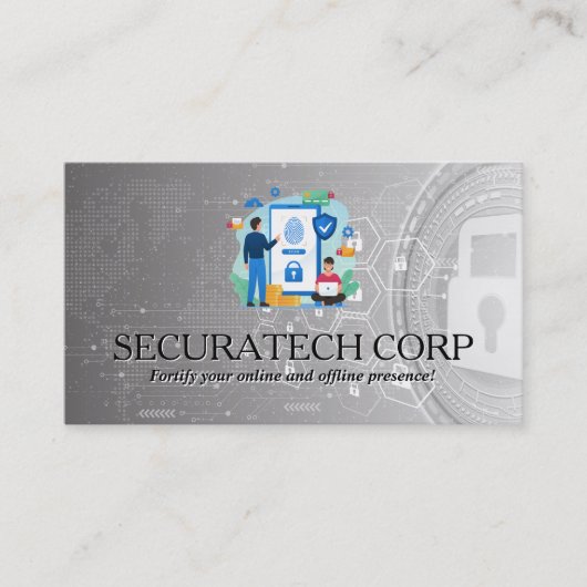 Carte De Visite Online Security | Modern Tech (Devant)