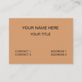 Carte De Visite Only Thinking About Cookie Baker Restaurant (Dos)