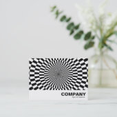 Carte De Visite Op Art 02 - Noir et blanc (Debout devant)