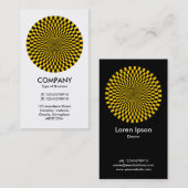 Carte De Visite Op Art - Ambre et noir (Devant / Derrière)