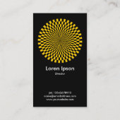 Carte De Visite Op Art - Ambre et noir (Dos)