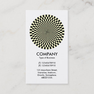 Carte De Visite Op Art - Crème et noir