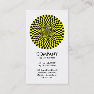 Carte De Visite Op Art - Jaune et Noir