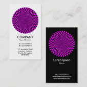 Carte De Visite Op Art - Magenta et noir (Devant / Derrière)