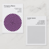 Carte De Visite Op Art - Noir et clair violet (Devant / Derrière)