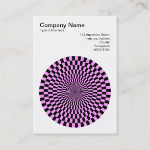 Carte De Visite Op Art - Noir et clair violet