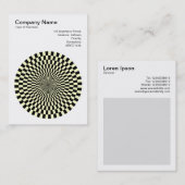 Carte De Visite Op Art - Noir et crème (Devant / Derrière)