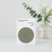 Carte De Visite Op Art - Noir et crème (Debout devant)