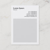Carte De Visite Op Art - Noir et crème (Dos)