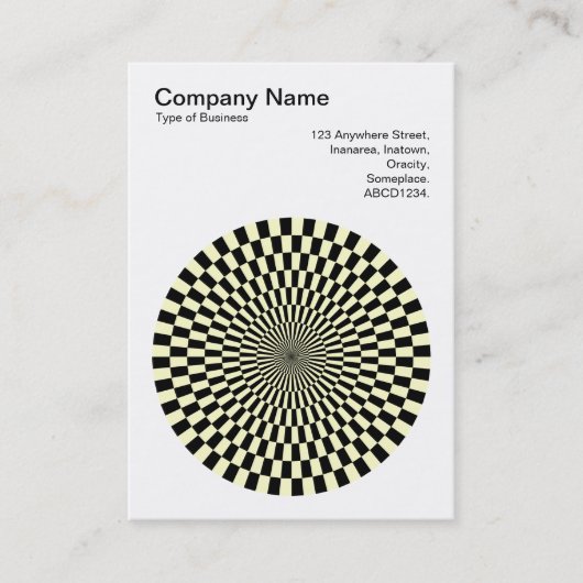 Carte De Visite Op Art - Noir et crème (Devant)