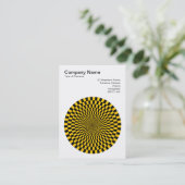 Carte De Visite Op Art - Noir et orange (Debout devant)