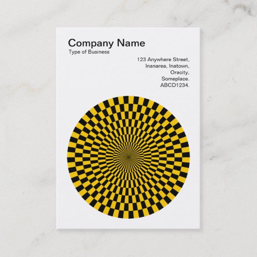Carte De Visite Op Art - Noir et orange (Devant)