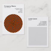 Carte De Visite Op Art - Noir et orange (Devant / Derrière)