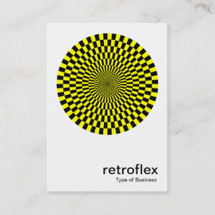 Carte De Visite Op Art rétro - Jaune et Noir