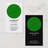 Carte De Visite Op Art - Vert et Noir (Devant / Derrière)