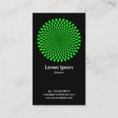 Carte De Visite Op Art - Vert et Noir (Dos)