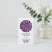 Carte De Visite Op Art - Violet clair et noir (Debout devant)