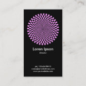 Carte De Visite Op Art - Violet clair et noir (Dos)