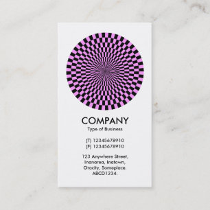 Carte De Visite Op Art - Violet clair et noir