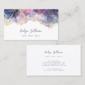 carte de visite opal bleu violet