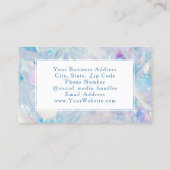 Carte De Visite Opal Crystal Gemstone Élégante Mode Femmes moderne (Dos)