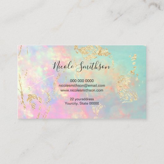 carte de visite opal délicat (Dos)