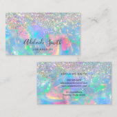 carte de visite opal gemstone faux parties scintil (Devant / Derrière)