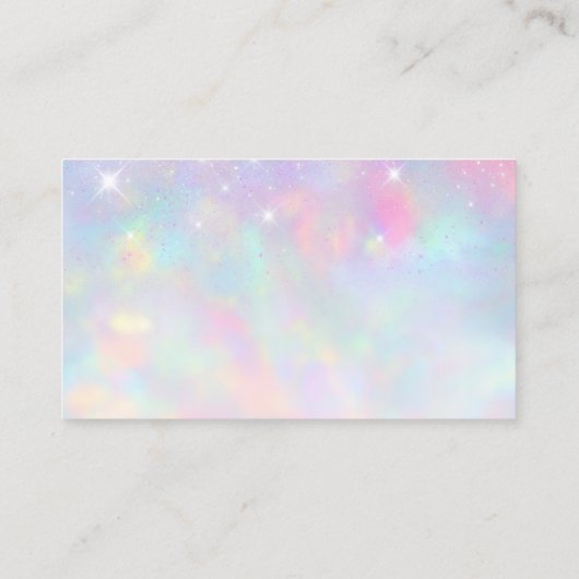 Carte De Visite Opal Glitter QR Code Minimalist Professional (Dos)