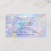 Carte De Visite Opal Holographique Cheveux Braider Stylist Salon d (Dos)